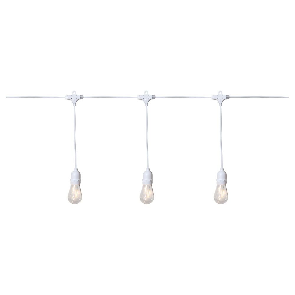 LED Party-Kette String Light in Weiß 10-flammig IP44