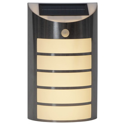 LED Solar Wandleuchte Wally in Silber IP44