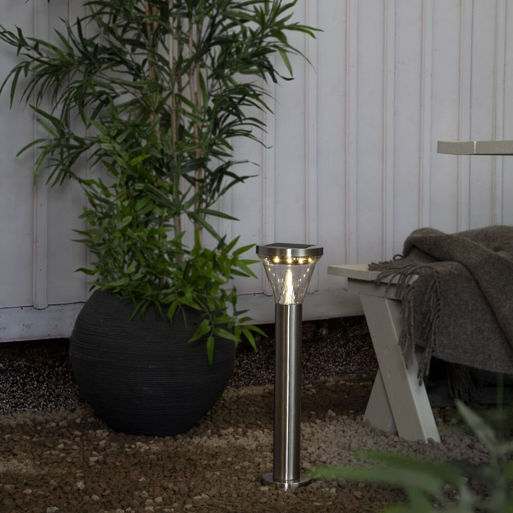 LED Solar Wegeleuchte Narona in Silber IP44