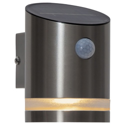 LED Solar Wandleuchte Venicini in Silber IP44