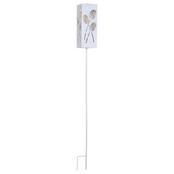 LED Solar Solarstab Albaleaf in Weiß IP44