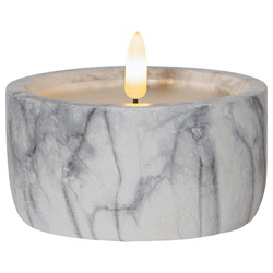 LED Kerze Flamme Marble in Grau