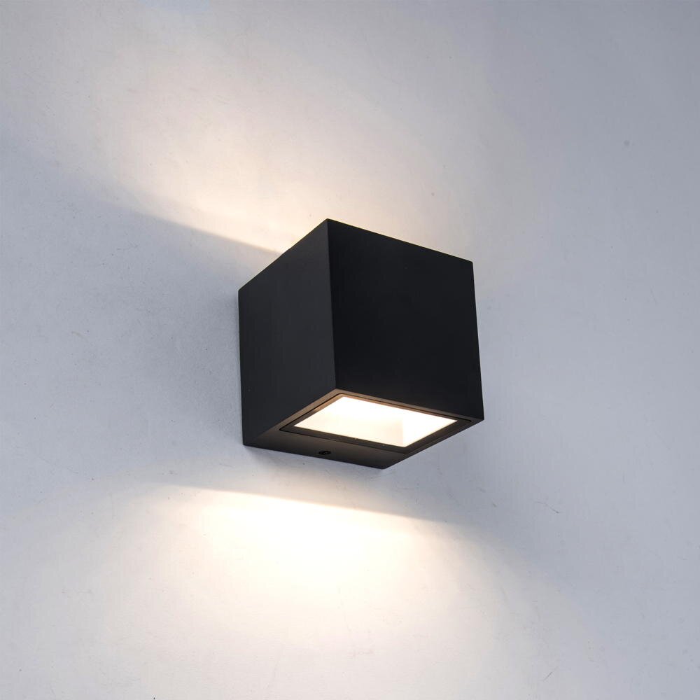 LED Wandleuchte Gemini in Schwarz-matt 9W 850lm IP54