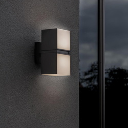 LED Wandleuchte Cuba in Schwarz-matt