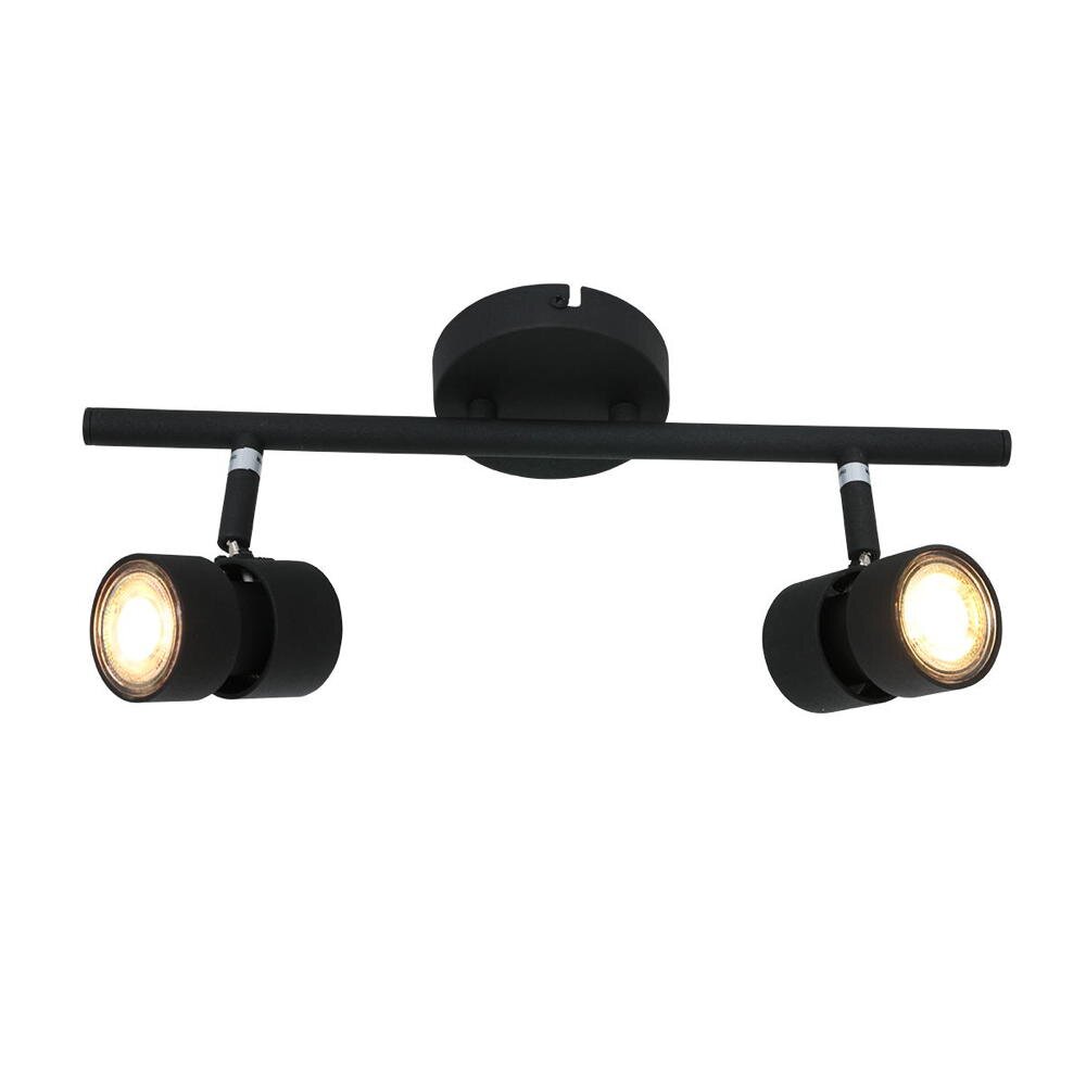 LED Deckenleuchte Natasja in Schwarz 2x 7W 960lm GU10 2-flammig
