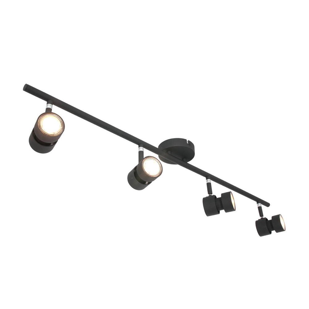 LED Deckenleuchte Natasja in Schwarz 4x 7W 1920lm GU10 4-flammig