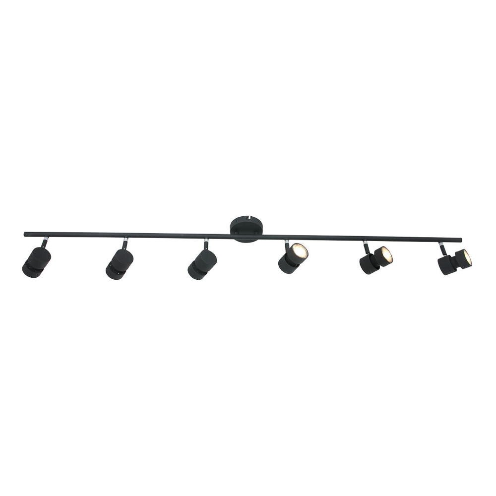 LED Deckenleuchte Natasja in Schwarz 6x 7W 2880lm GU10 6-flammig