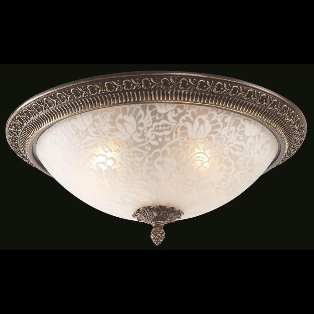 Maytoni Deckenlampe Pascal, bronze antik Ø 37 cm Glas/Metall günstig online kaufen