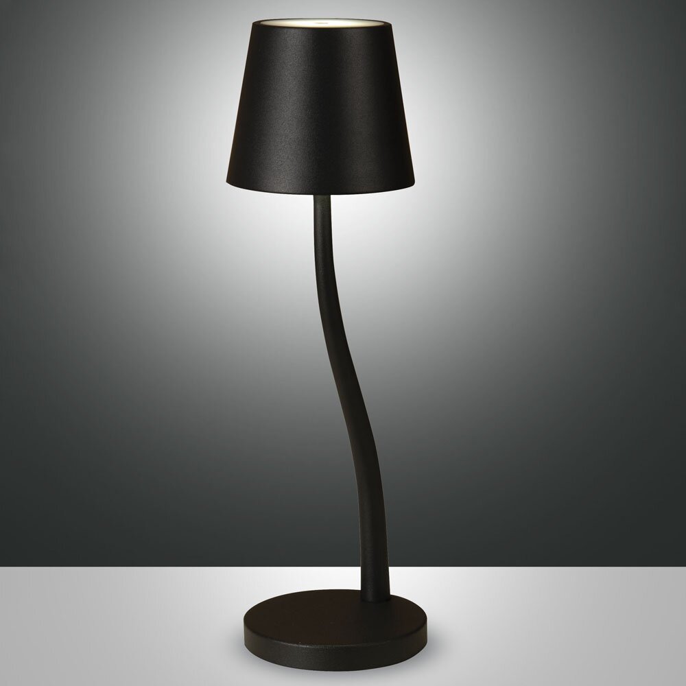 LED Akku Tischleuchte Judy in Schwarz 3W 345lm IP54