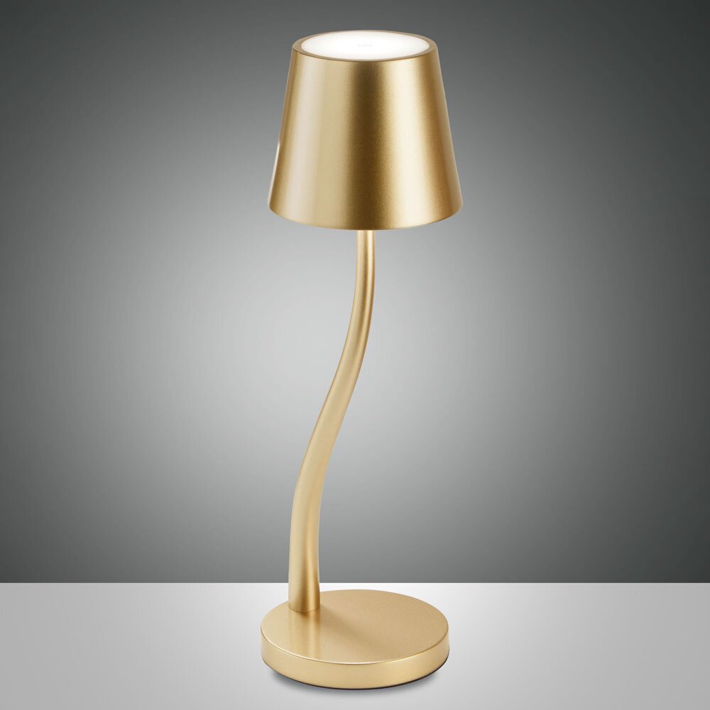 LED Akku Tischleuchte Judy in Gold 3W 345lm IP54