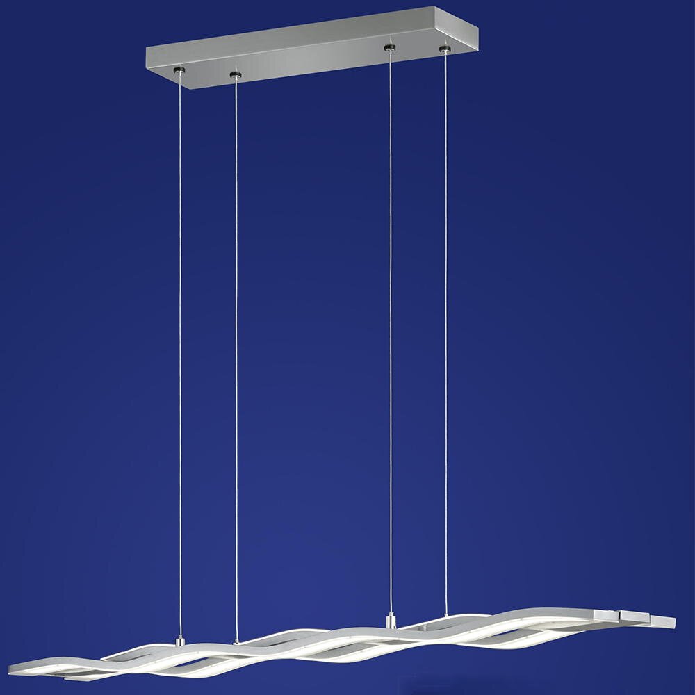 LED Pendelleuchte Helios 2 in Nickel-matt und Chrom 3x 14W 4200lm