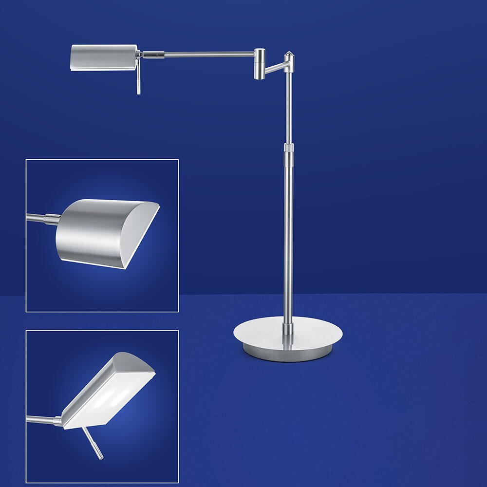 LED Tischleuchte Graz in Nickel-matt und Chrom 12,8W 1300lm