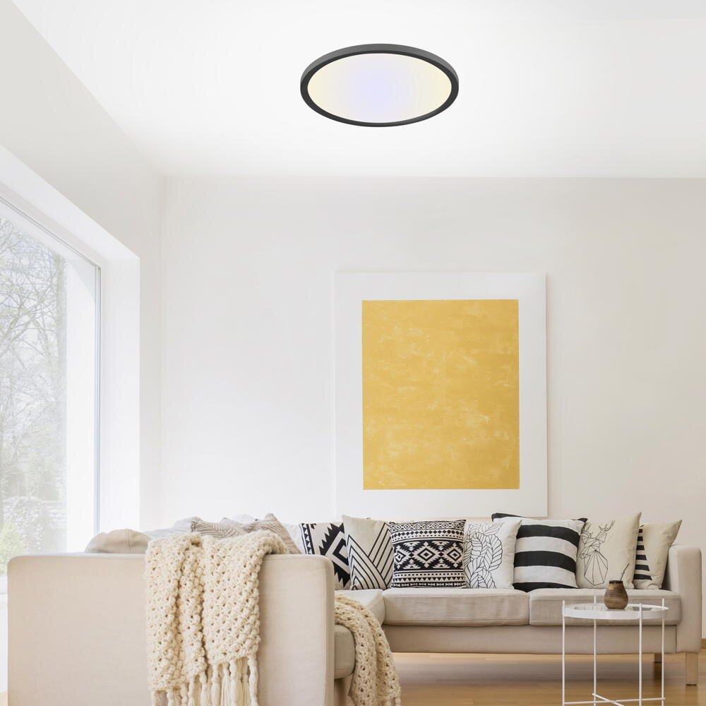 LED Deckenleuchte Flat in Schwarz und Weiß 20W 2500lm rund günstig online kaufen