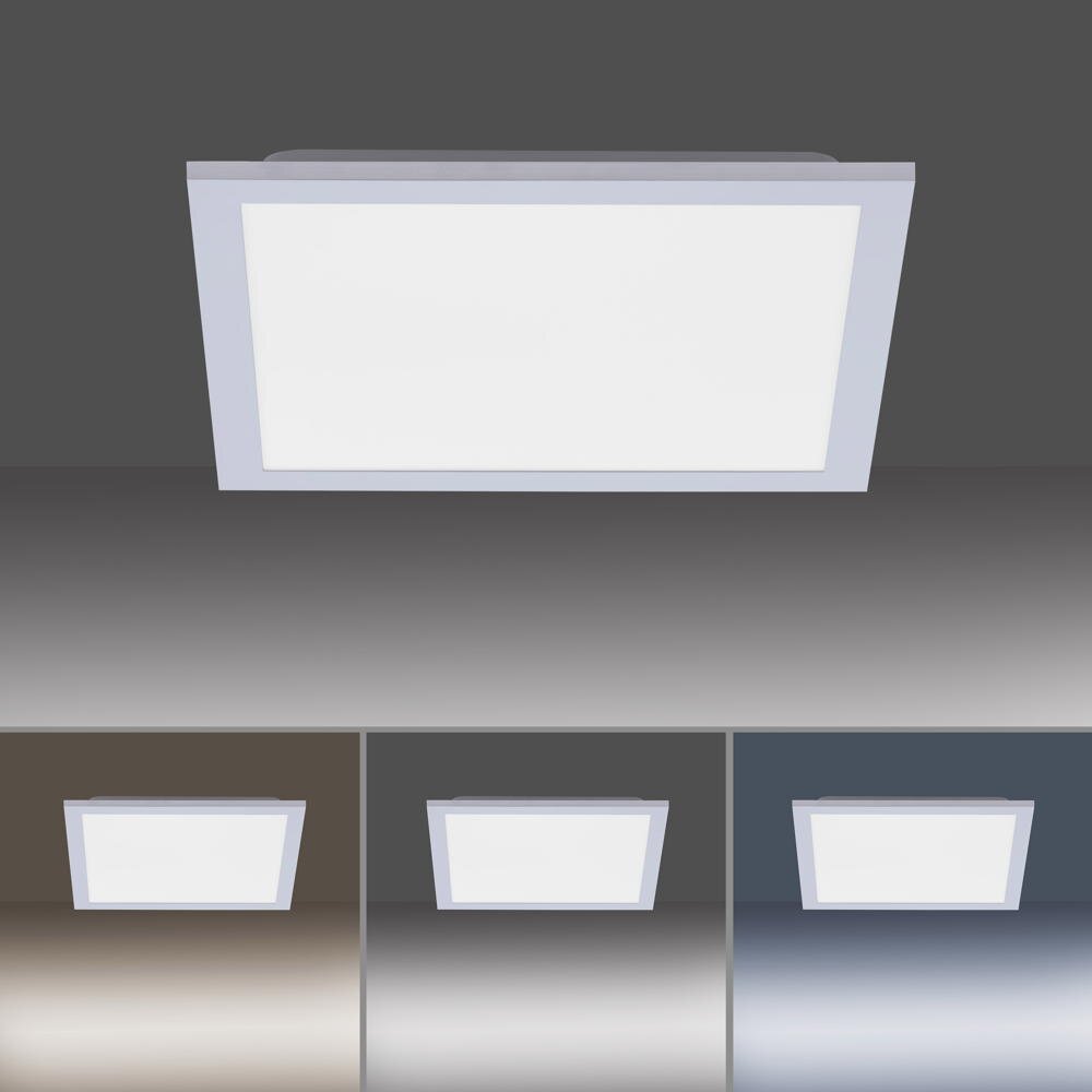 LED Deckenleuchte Flat in Silber und Weiß 20W 2000lm