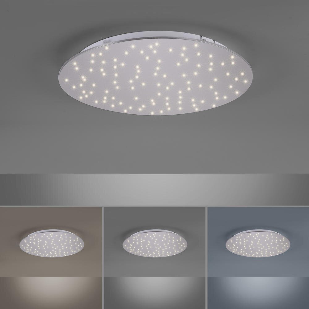 LED Deckenleuchte Sparkle in Silber 20W 2100lm rund