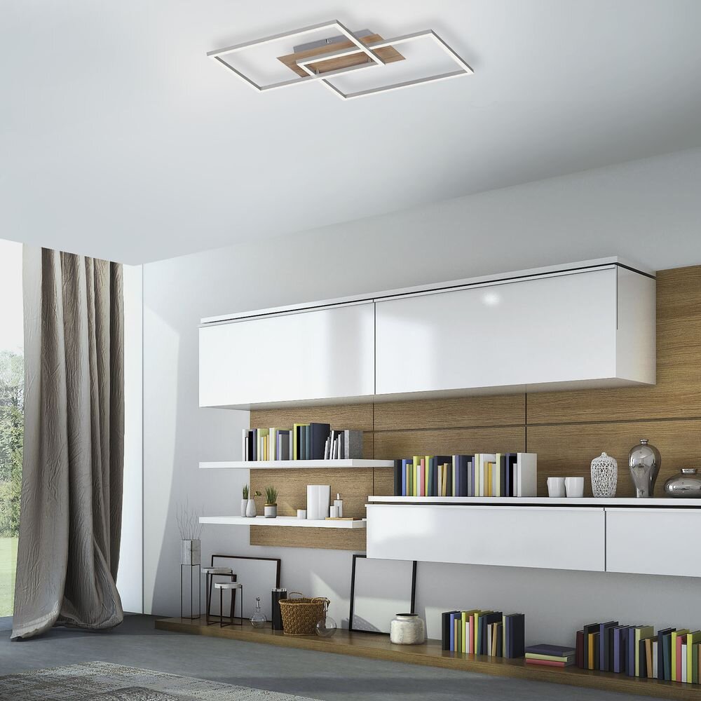 LED Deckenleuchte Iven in Natur-hell 2x 15W 3300lm