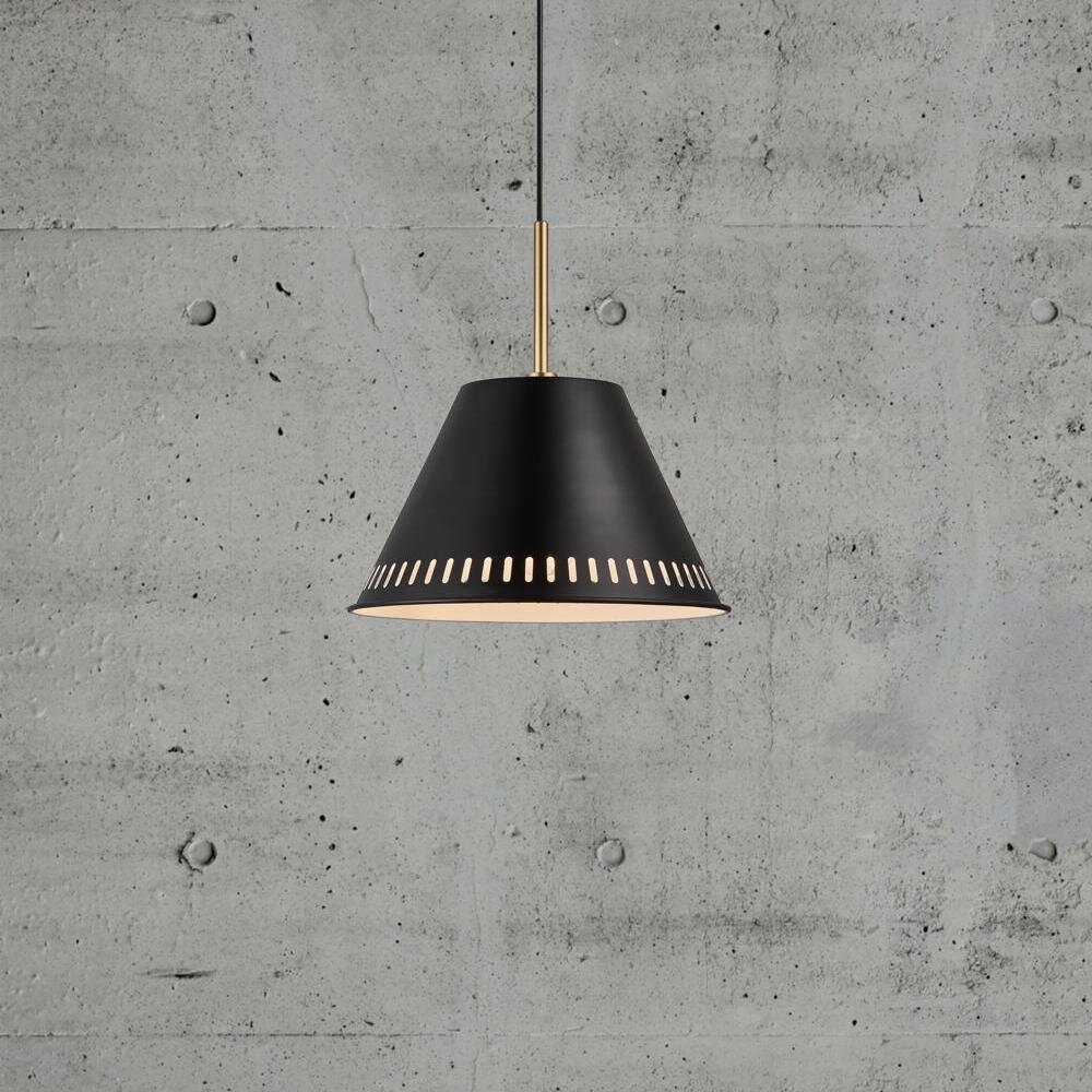 Nordlux Pendelleuchte PINE, Hängeleuchte, Retro Industrial Design, Messing Applikationen