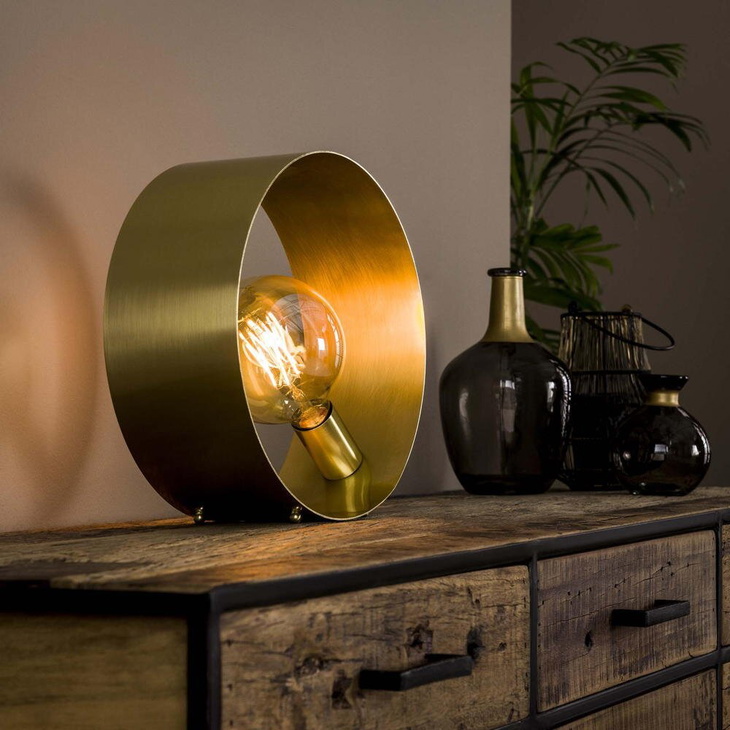 famlights | Tischleuchte Neyla in Gold E27