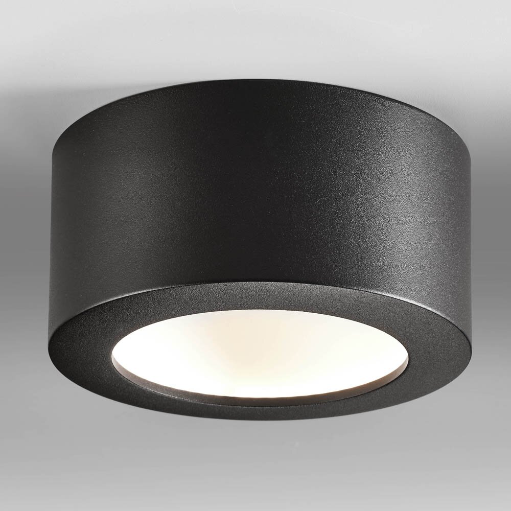 LED Deckenleuchte Bowl in Schwarz 12W 700lm 150mm