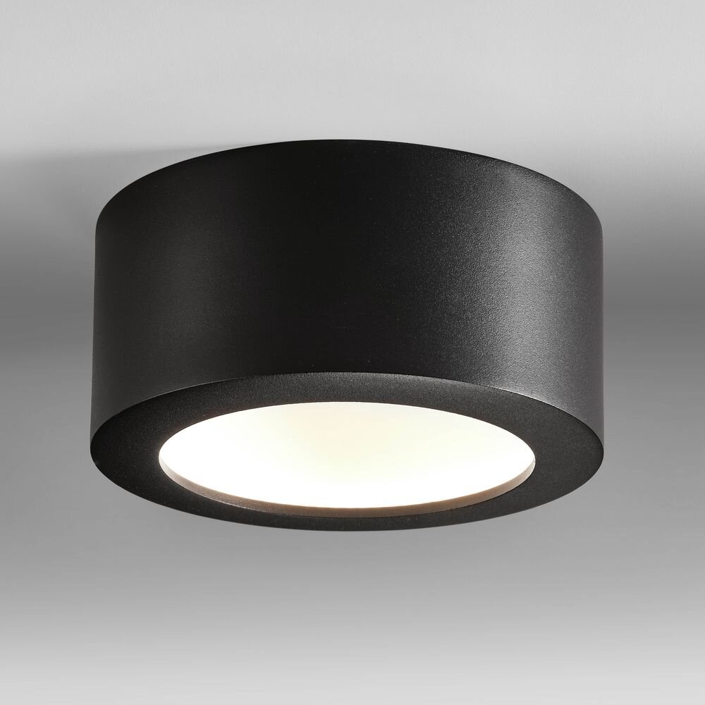 LED Deckenleuchte Bowl in Schwarz 18W 1100lm 173mm