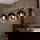 famlights | Pendelleuchte Corin in Schwarz-transparent und Altsilber E27 3-flammig verbunden