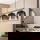 famlights | Pendelleuchte Corin in Schwarz-transparent und Altsilber E27 3-flammig verbunden