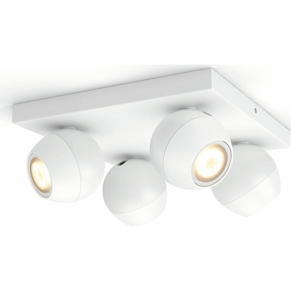 Philips Hue Bluetooth White Ambiance LED Deckenspot Buckram in Weiß 4x 5W 1400lm GU10 4-flammig