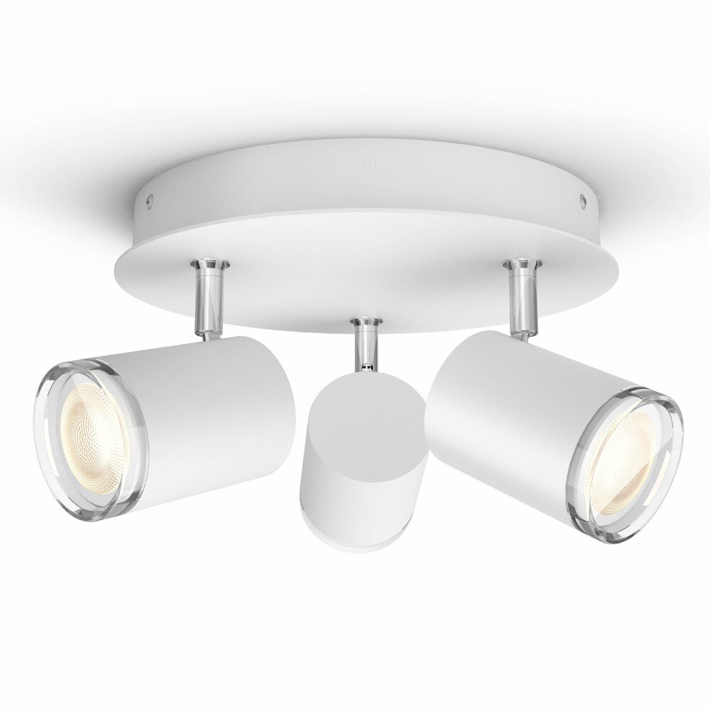 LED Philips Hue Badezimmerspot White Ambiance Adore in Weiß 15W 1050lm GU10 3-flammig IP44 rund