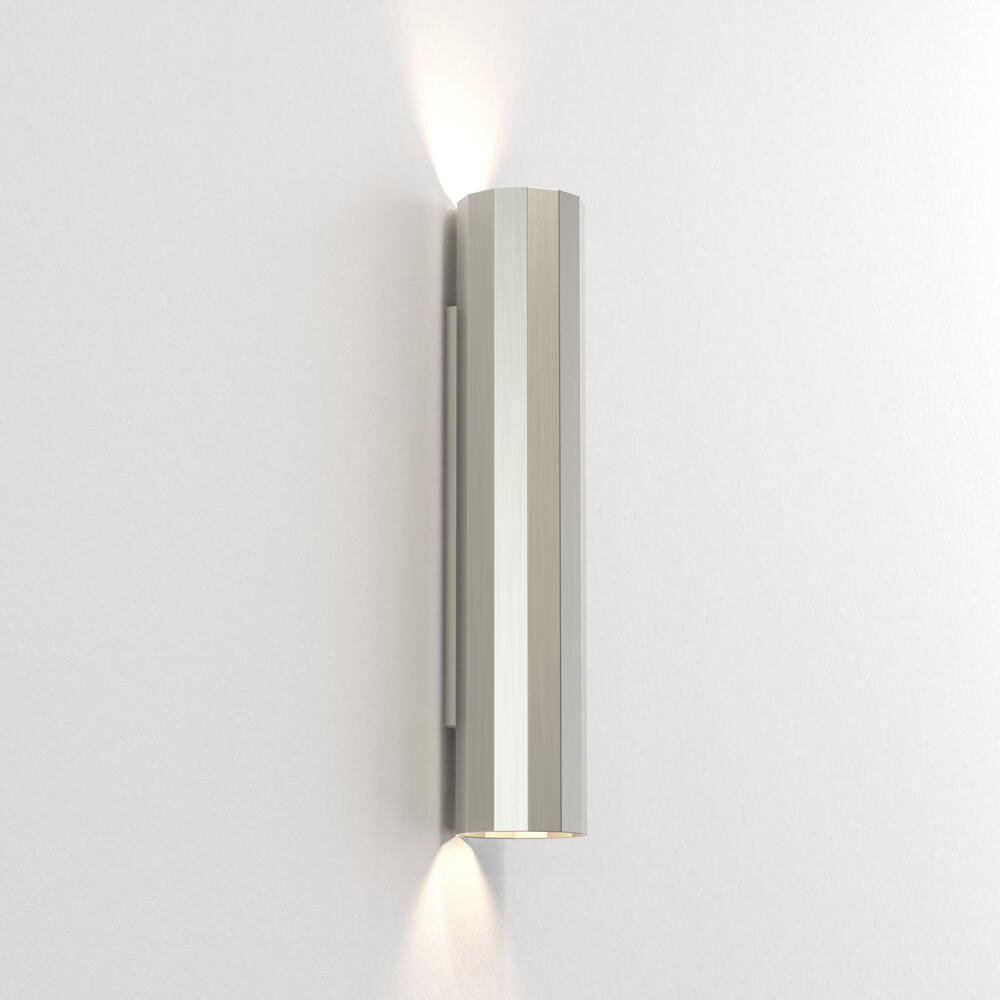 Wandleuchte Hashira in Nickel-matt GU10 2-flammig 400mm günstig online kaufen