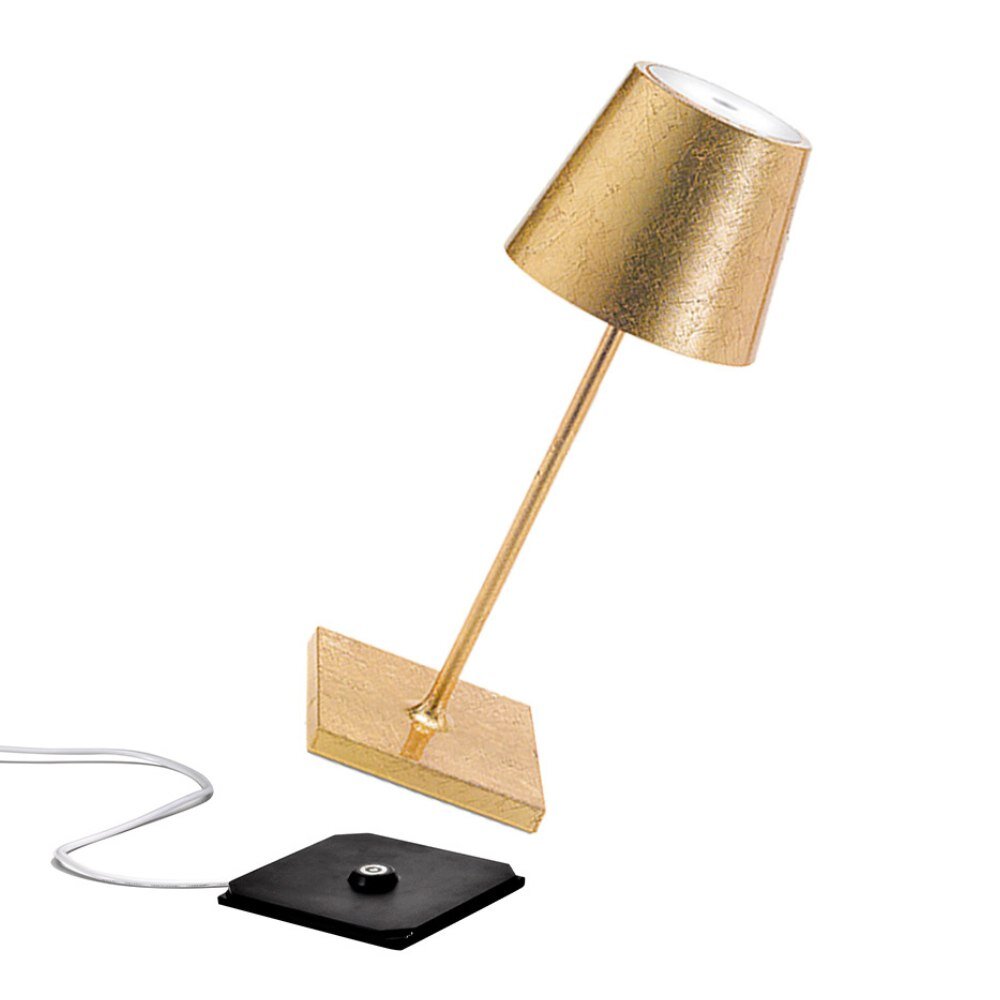 LED Akku Tischleuchte Poldina Mini in Gold-matt 2,2W 154lm IP54 günstig online kaufen