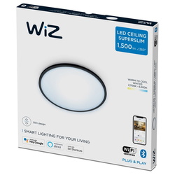 WiZ LED Deckenleuchte in Schwarz 16W 1500lm 292mm