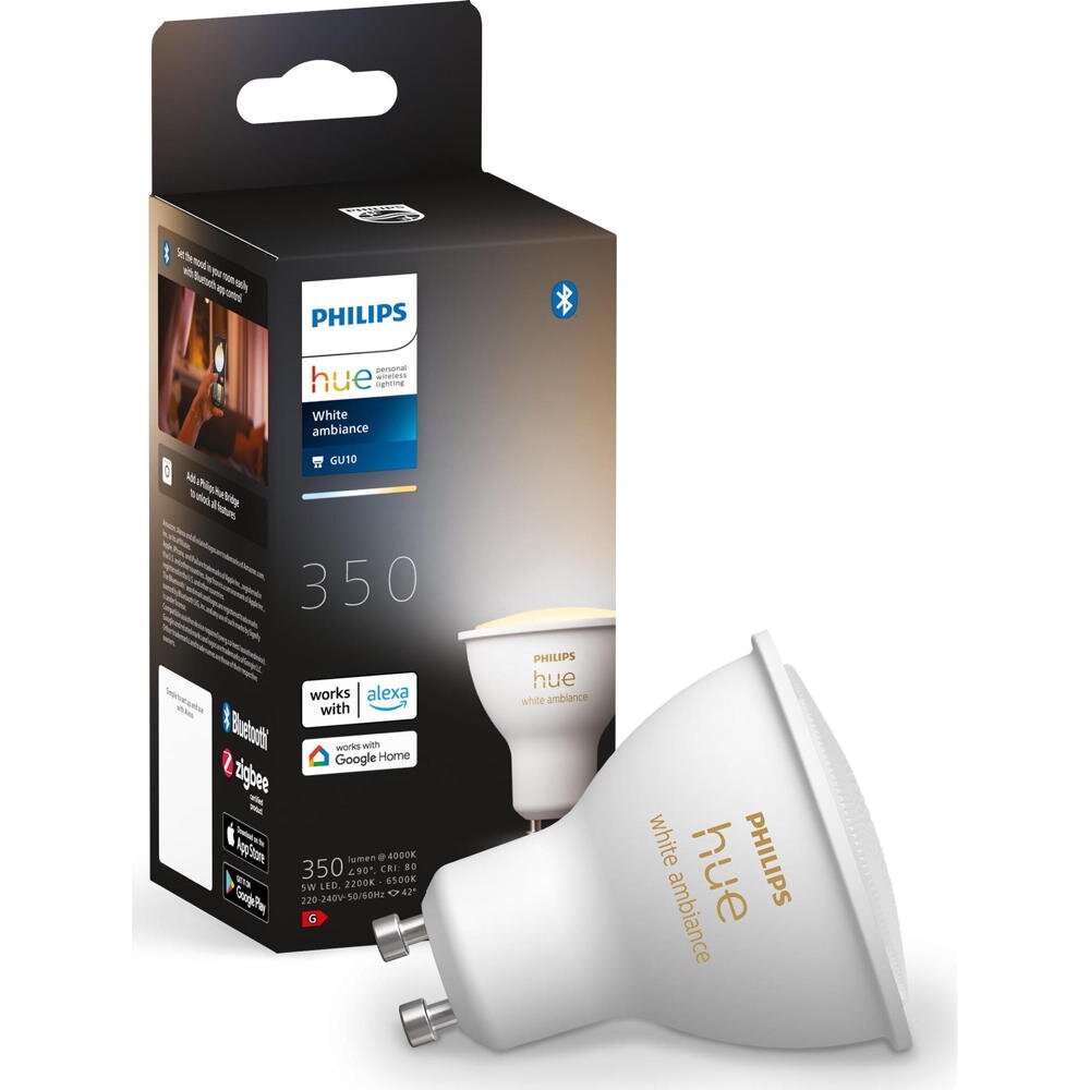 Philips Hue Bluetooth White Ambiance LED GU10 5W 350lm Einerpack günstig online kaufen