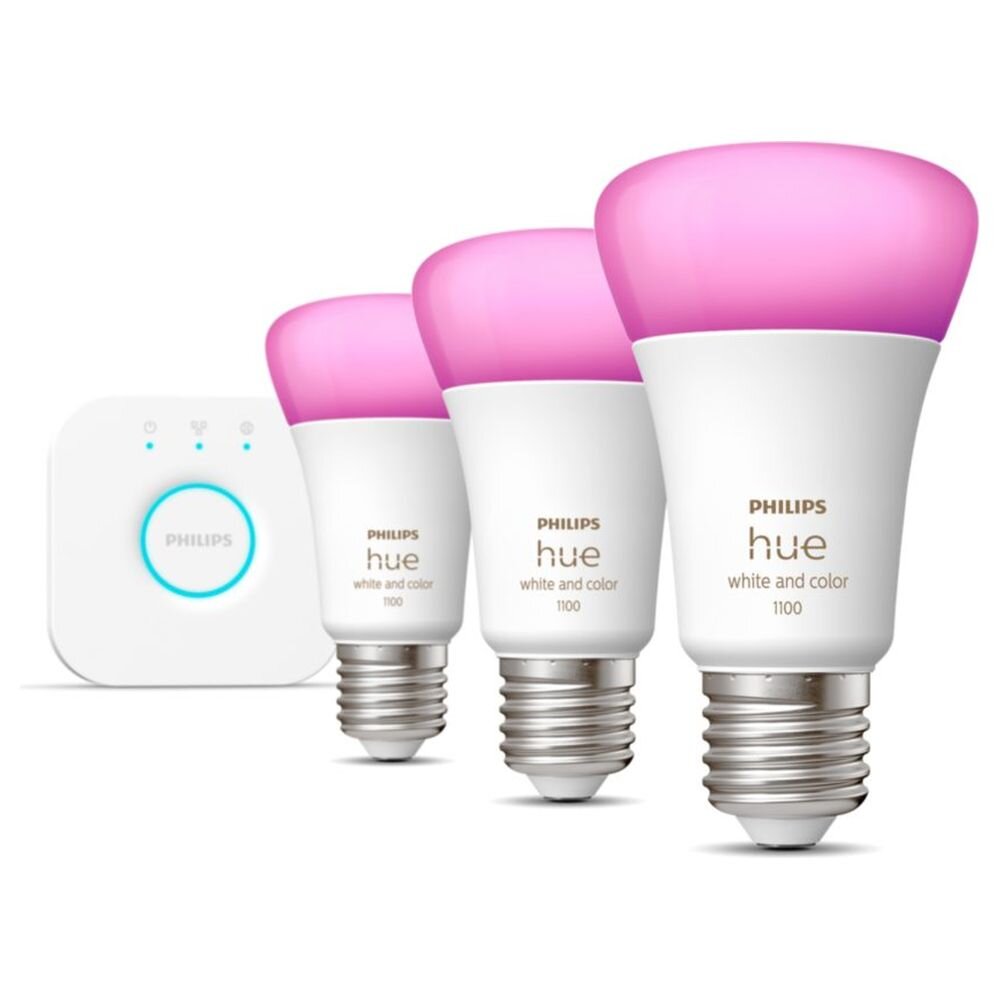 Philips Hue Bluetooth White & Color Ambiance LED E27 75W 800lm Dreierpack i günstig online kaufen