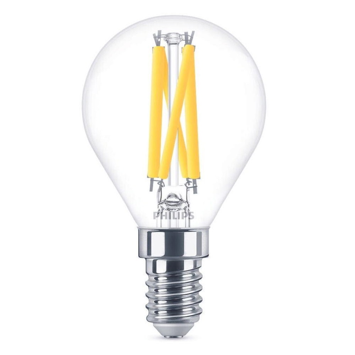 Philips LED Filament Lampe ersetzt 60W E14 Tropfen - P45 5,9W 810lm 2200-2700K dimmbar Einerpack