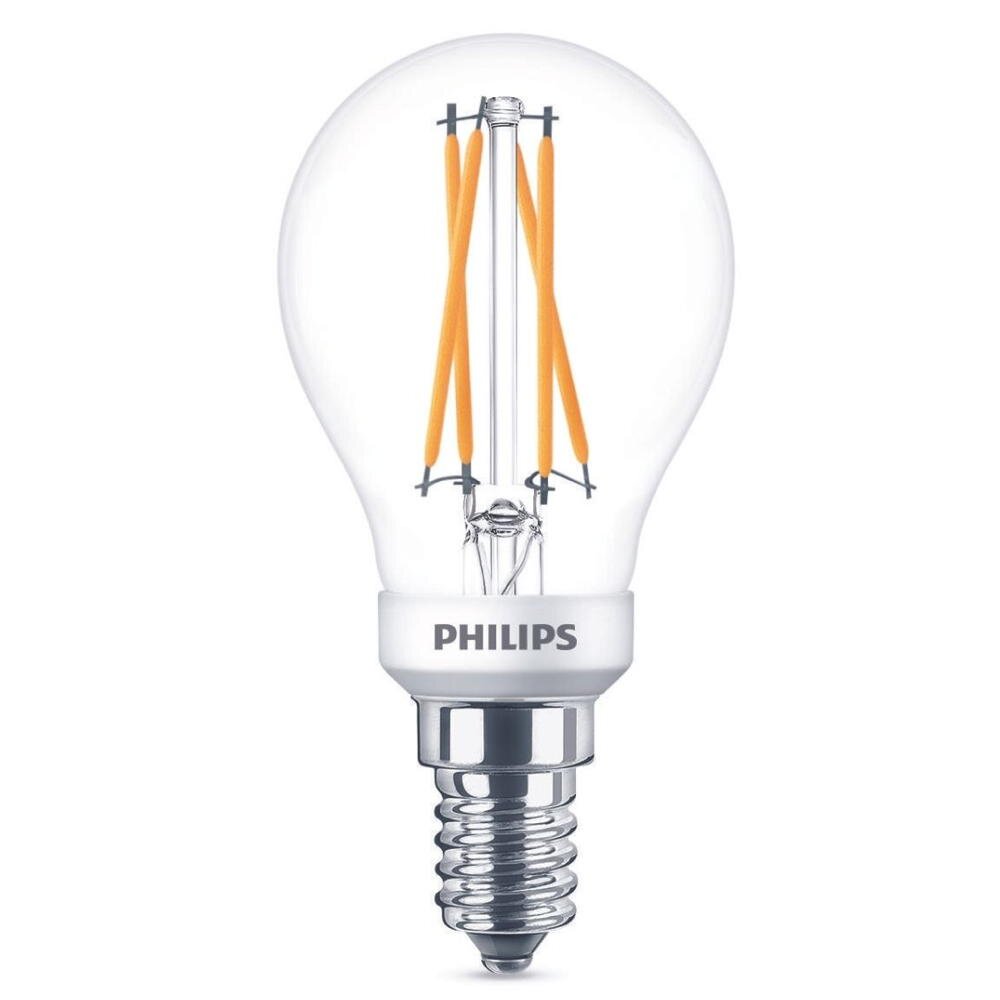 Philips LED Filament Lampe E14 Tropfen - P45 2W 270lm 2200-2700K dimmbar Ei günstig online kaufen