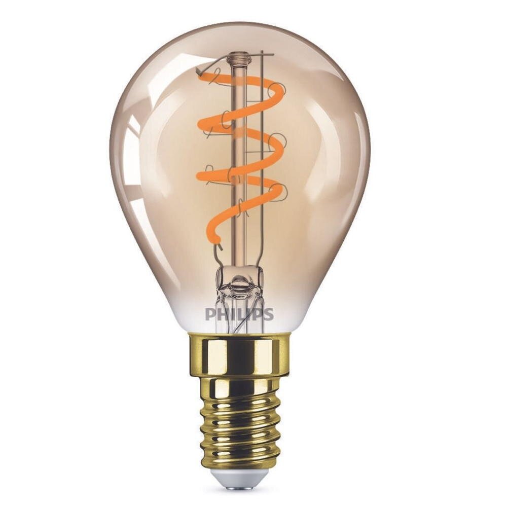 Philips Vintage LED Filament Lampe ersetzt 15W E14 Tropfen - P45 3,5W 136lm günstig online kaufen