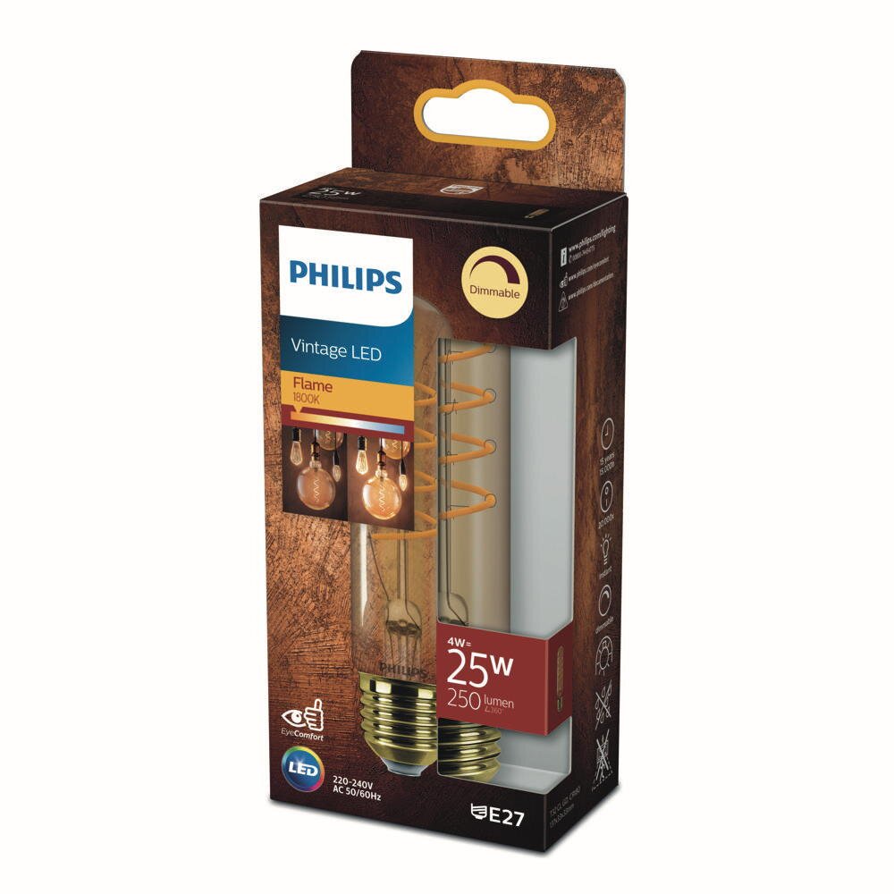 Philips Vintage LED Filament Lampe ersetzt 25W E27 Röhre - T32 5,5W 250lm 1 günstig online kaufen