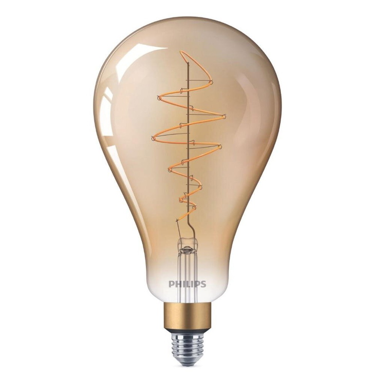 Philips Vintage LED Filament Lampe ersetzt 40W E27 Birne - A160 6,5W 470lm 1800K dimmbar Einerpack