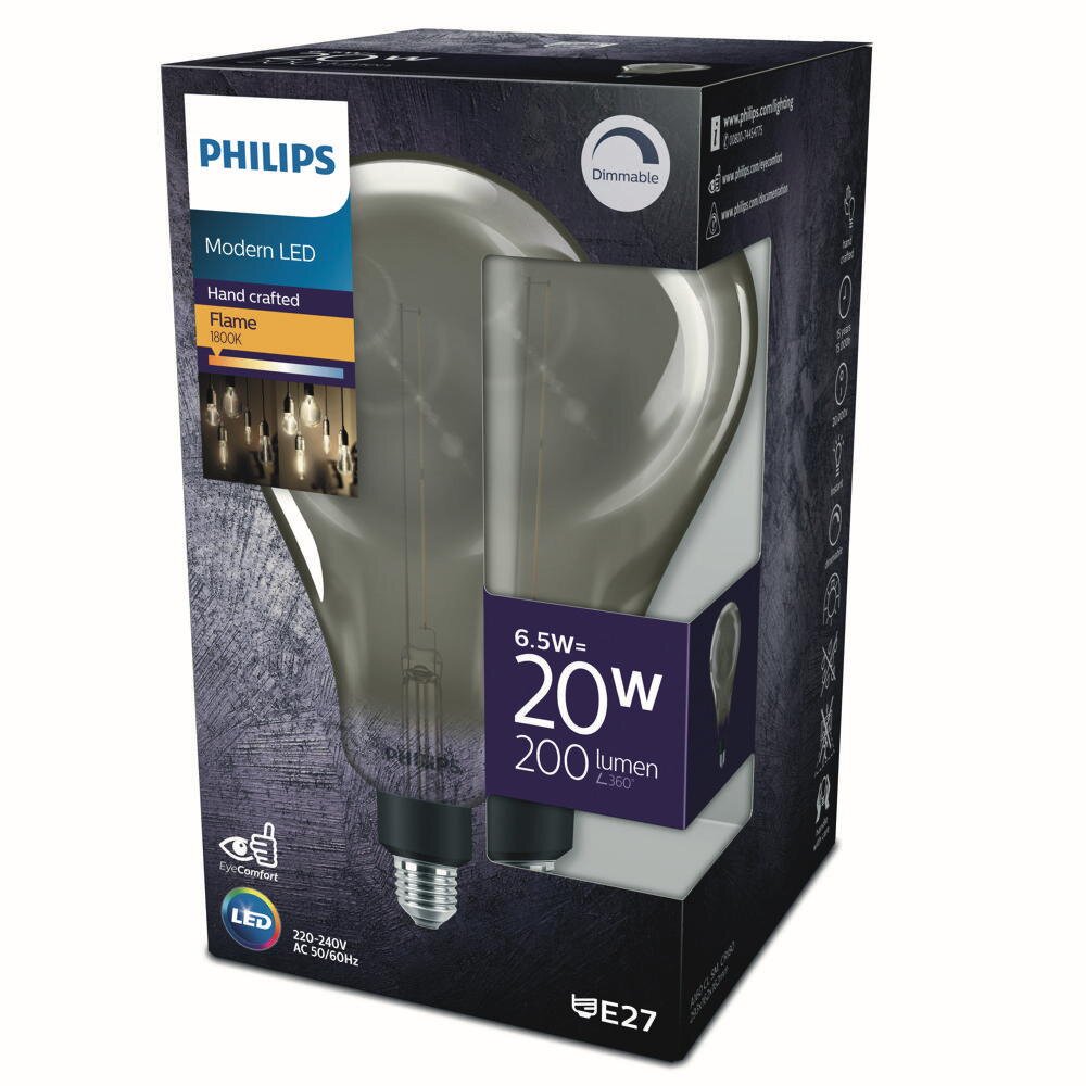 Philips Modern LED Filament Lampe ersetzt 25W E27 Birne - A160 6,5W 200lm 1 günstig online kaufen