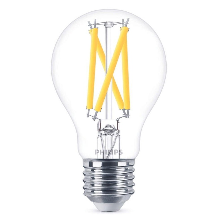 Philips LED Lampe ersetzt 75W, E27 Standardform A60, klar, warmweiß, 1080 Lumen, dimmbar