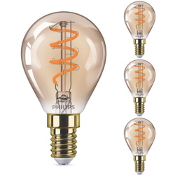 Philips LED Lampe ersetzt 15W, E14 Tropfenform P45, gold,...