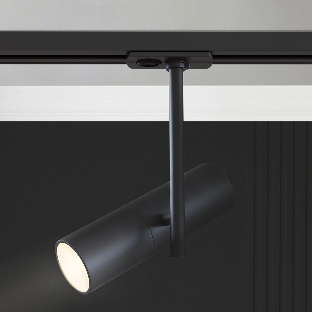 Maytoni Elti Esszimmer Flur Küche schlicht Schwarz Aluminium GU10 1-flammig