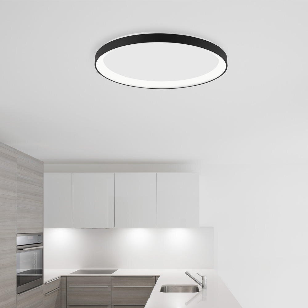 LED Deckenleuchten Pertino in Schwarz 30W 1800lm