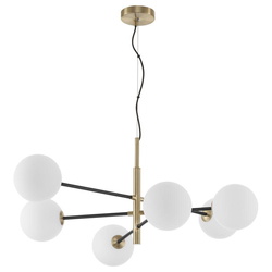 Pendelleuchte Vitra in Weiß-matt und Gold-satiniert...