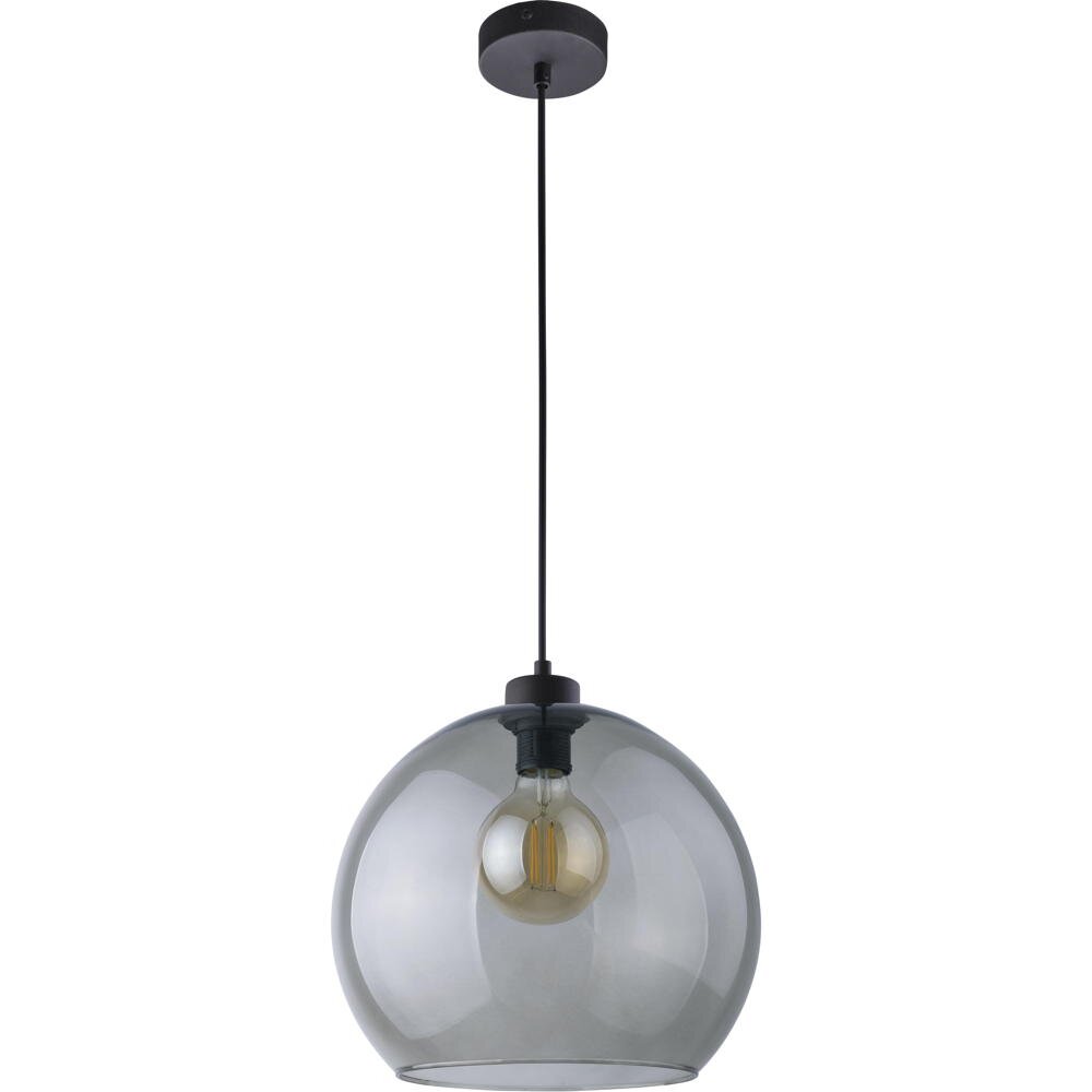 famlights | Pendelleuchte Zoe in Schwarz-transparent E27 1-flammig