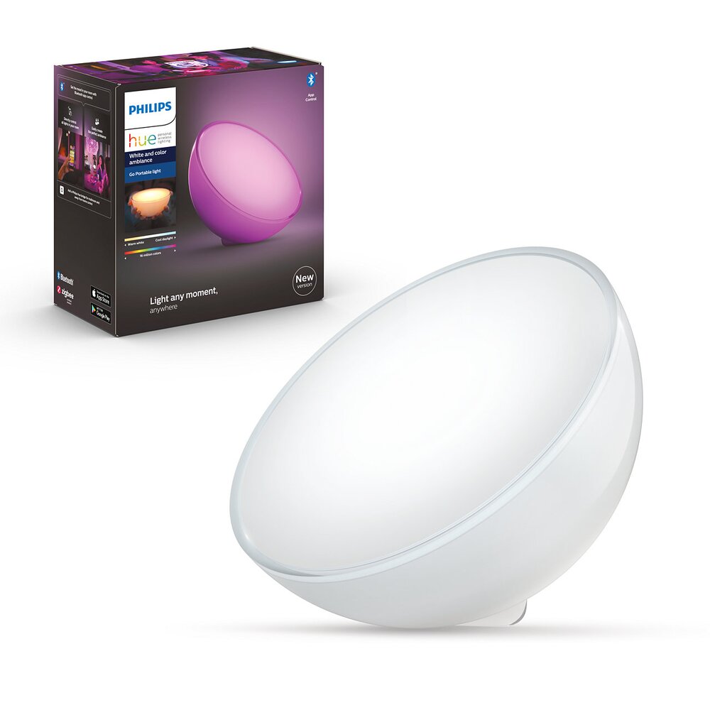 Philips Hue Bluetooth Go Akku Tischleuchte in Weiß 520lm Doppelpack günstig online kaufen