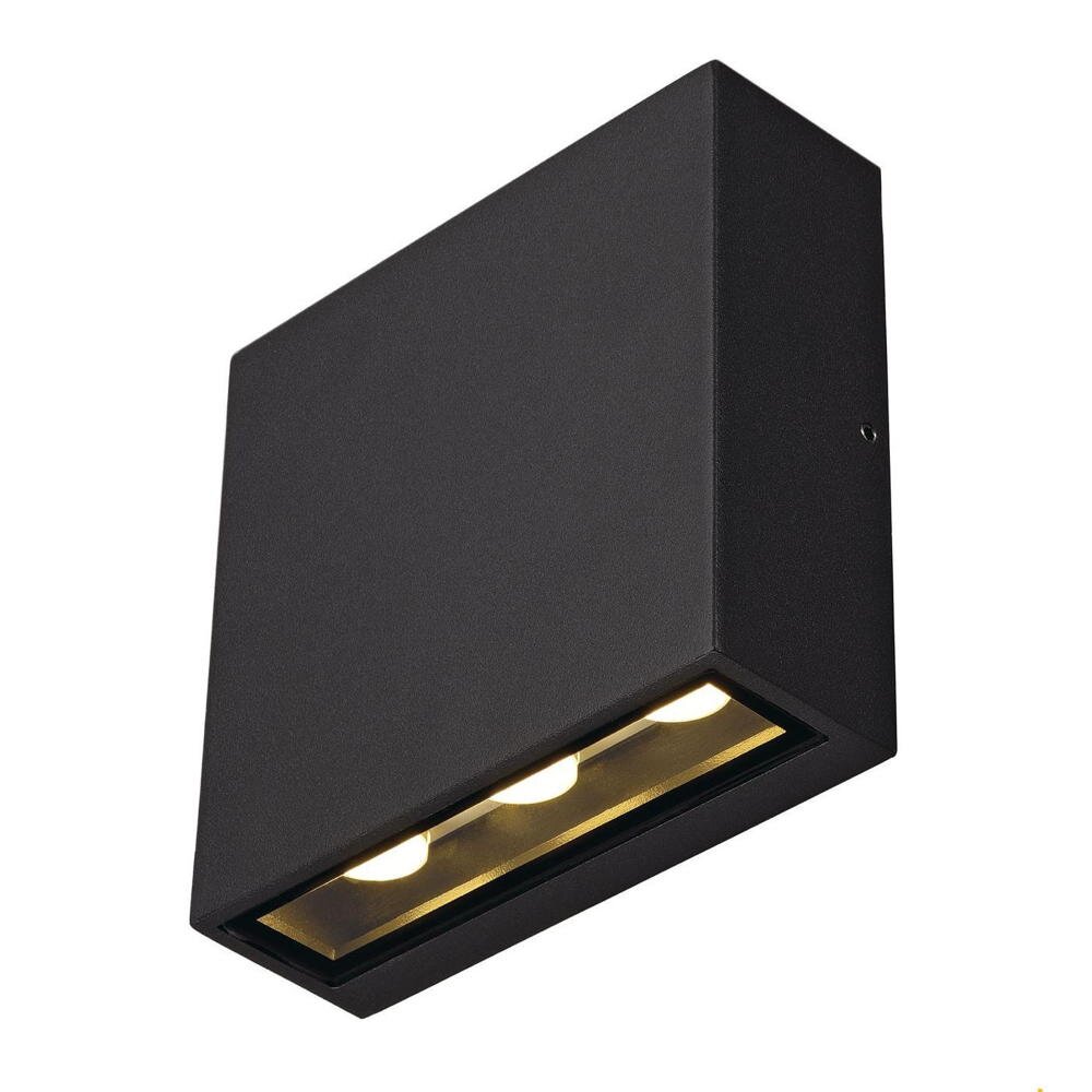 LED Wandleuchte Big Quad in Anthrazit 8,2W 1280lm IP54