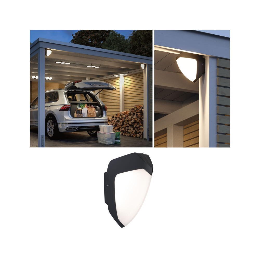Paulmann Garten Terrasse Balkon LED IP44 modern Anthrazit Kunststoff 1-flammig