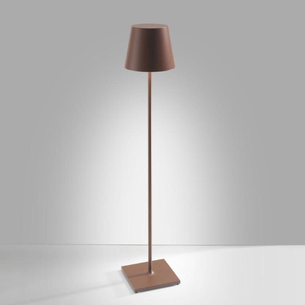 Zafferano Poldina XXL Akku-Stehlampe IP54 corten günstig online kaufen