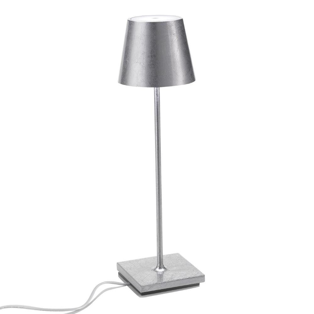 LED Akku Tischleuchte Poldina Pro in Silber-matt 2,2W 200lm IP65 günstig online kaufen